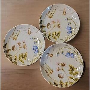 (3) Spode-SHORELINE Breeze-Appetizer,  Canape Plates-6.5”-Bell Flower